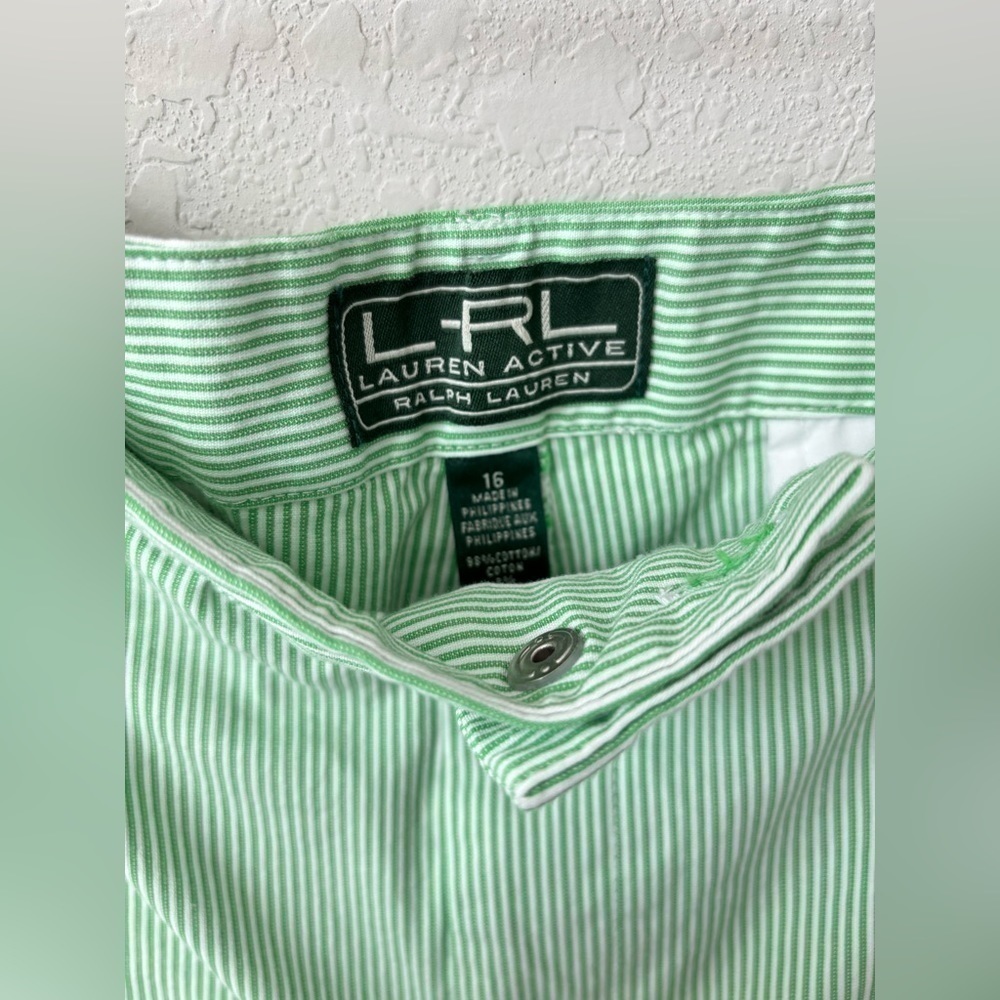 Ralph Lauren Active Striped Bermuda Shorts SZ 16 - Picture 4 of 7